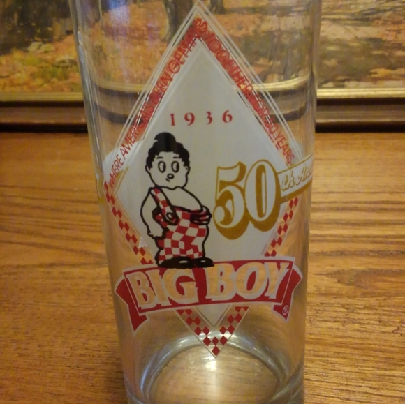 Big Boy 🍔 Vtg 1986 Glass Cup 80s 50th Anniversary - Picture 4 of 11